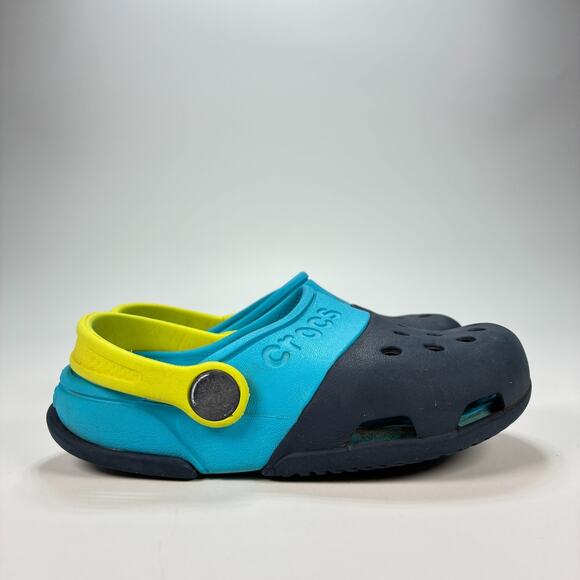 Crocs Electro II Clog Blue Slip On Comfort Sandals Lightweight Youth Size 10 - Picture 1 of 8